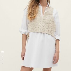 Dress with crochet vest